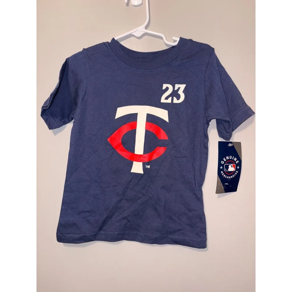 MLB Minnesota Twins Royce Lewis‎ #23 Navy Blue Toddler T-Shirt 3T New